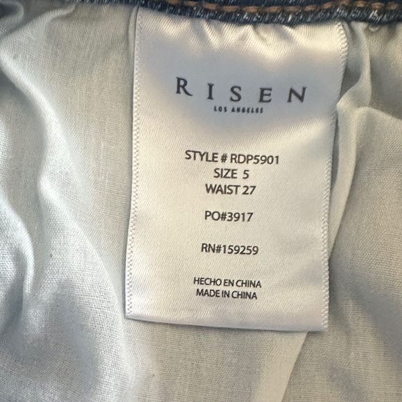 Risen Jeans Barrel Leg Denim Jeans, Light Wash, size 5/27 - Picture 6 of 9